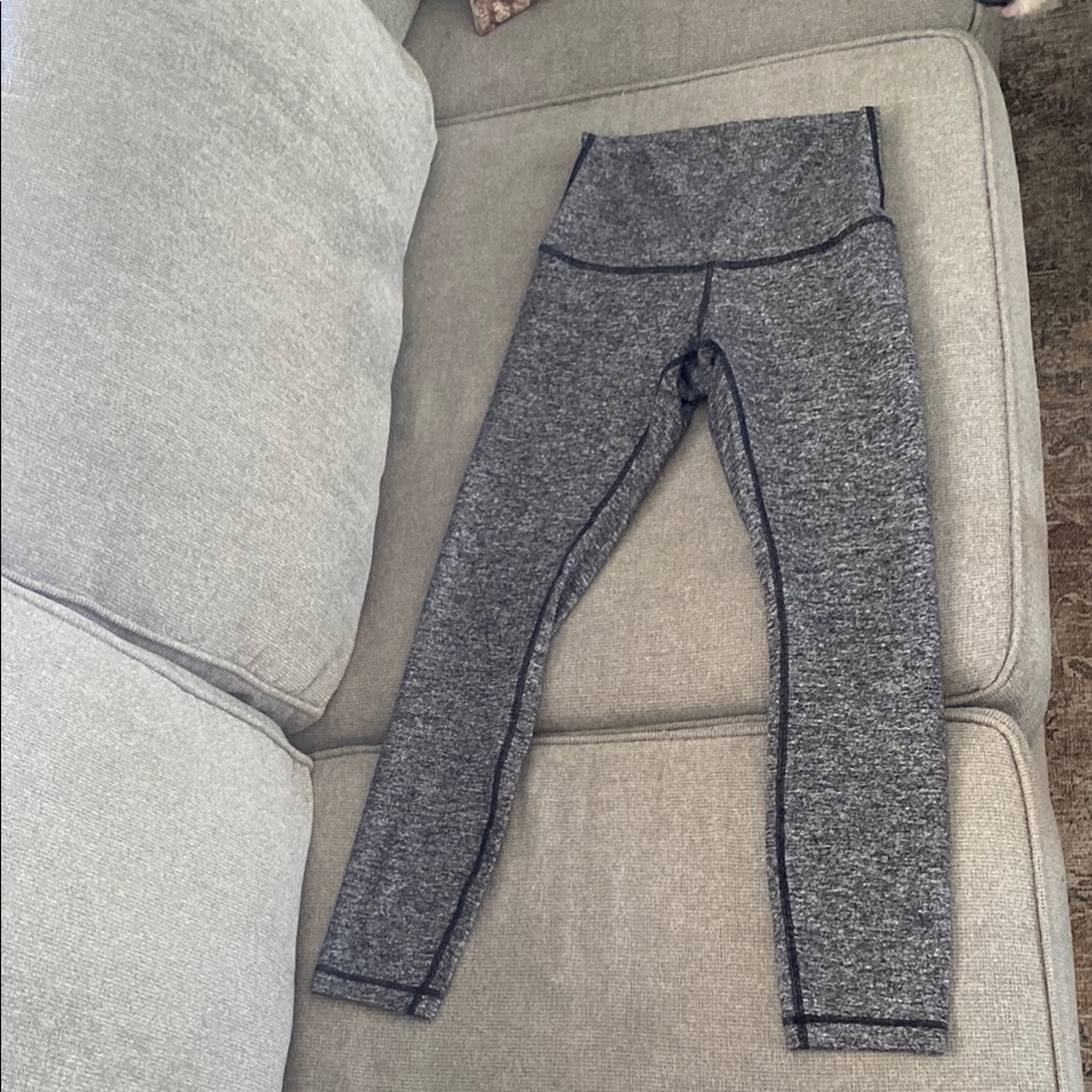 Gray High-Waisted Leggings
